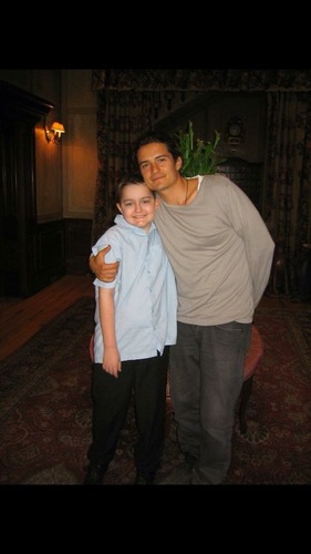 Josh meeting Orlando Bloom 