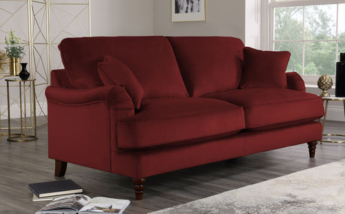 Charleston Velvet Sofa - Wine - &pound;649.99 