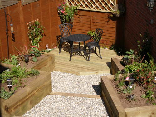 AVS sleepers as planters with decking