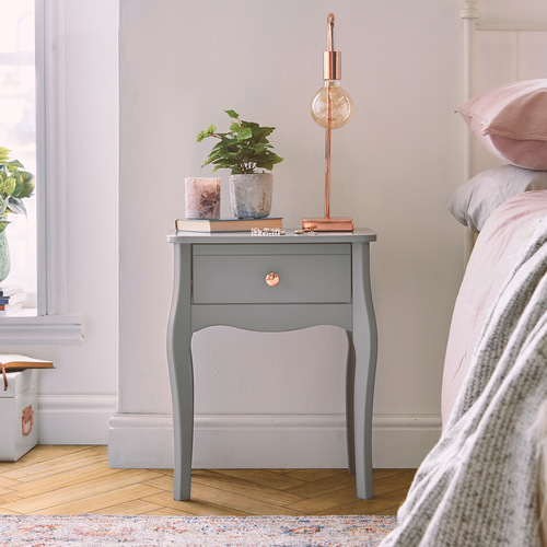 Beautify Grey Bedside Table