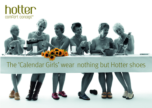 Calendar Girls wear Hotter women's shoes