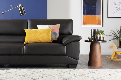 Oregon Brown Leather Sofa - &pound;349.99