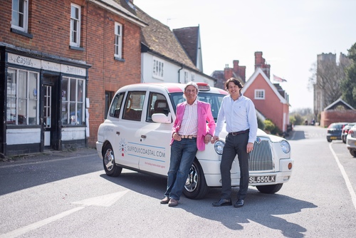 Barry Leach with Tim Day and taxi