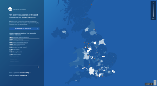 UK Map showing victim hotspots