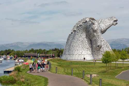 The famous Kelpies landmark in Falkirk