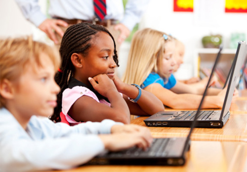 Students on laptops