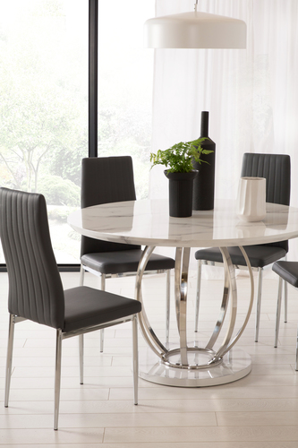 FC Savoy dining set black chairs minimal