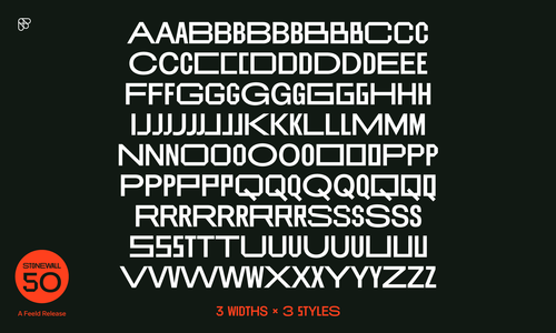 Stonewall 50 Typeface from Feeld