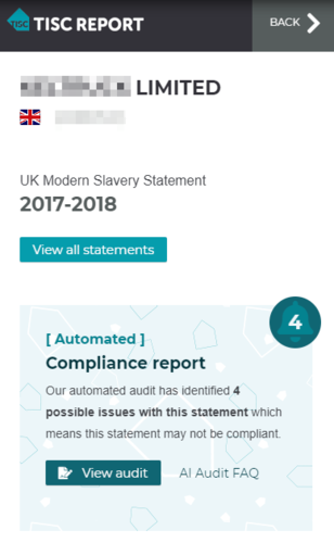 Example of Compliance Alert 