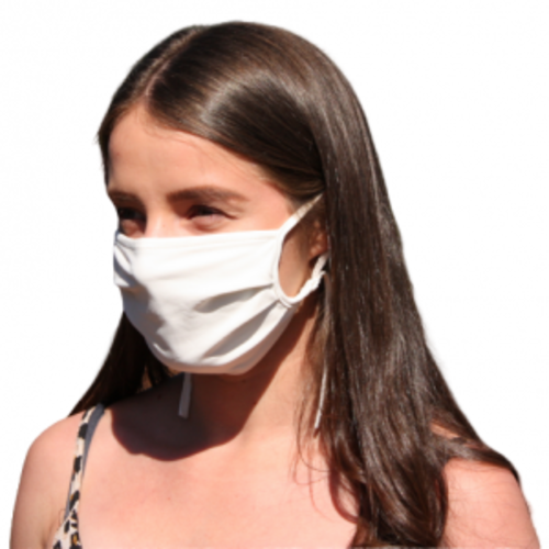 Woman wearing 2Guard face mask