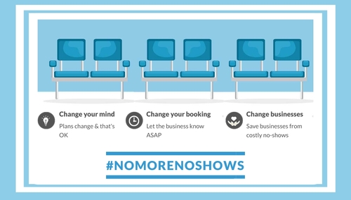 #NoMoreNoShows main banner to share