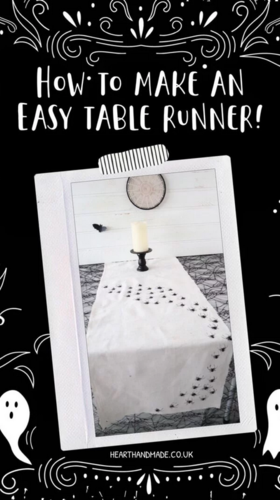 Halloween Table Runner: Heart Handmade