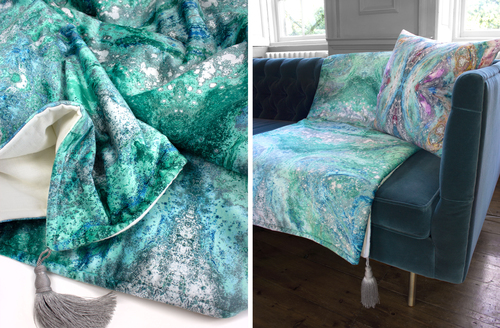 Luxurious celestial throws add colour