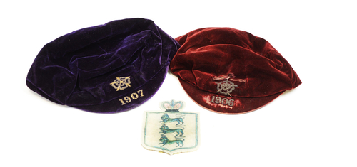 Colin Veitch England caps and badge