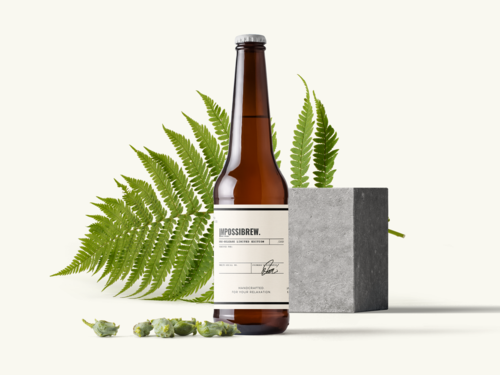 A scened photo of IMPOSSIBREW LAGER.