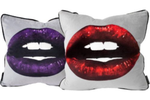 Grey Lips Cushions 45x45 &amp; 60x60 