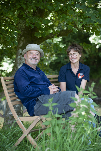 Bob Mortimer and Jane Howorth. 