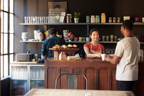 Payments with Tips at Cafe