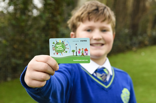 Oliver with his Beat the Street card