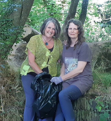 Ruth & Emma Litterpicking