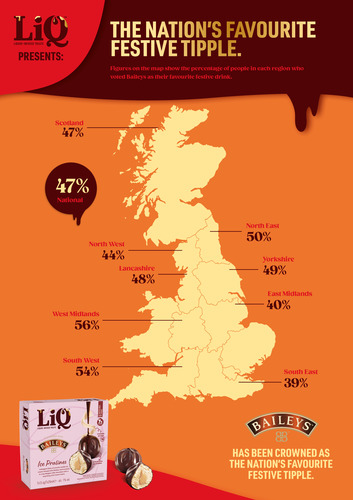 Map of the nation's favourite tipples
