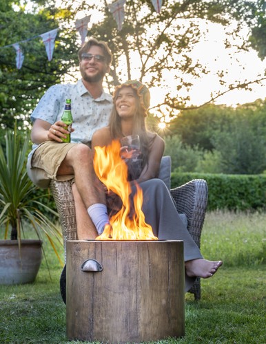 Portable wax filled firepit