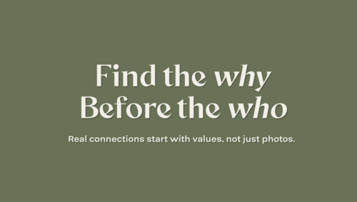 Find the why before the who