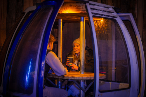 A Gondola in the Ski Lodge Bar. 