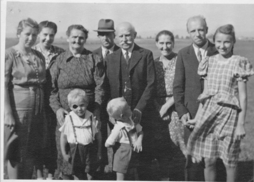 Author with Grandparents 1949