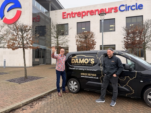Nigel Botterill with "Damo" at EC HQ