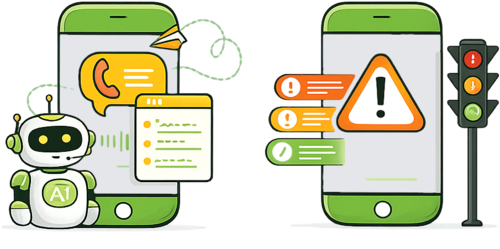AI-generated call summary and risk score