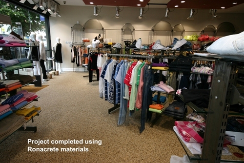 Stone carpet used at fashion retailer's