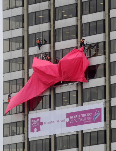 World’s biggest bra, wear it pink day