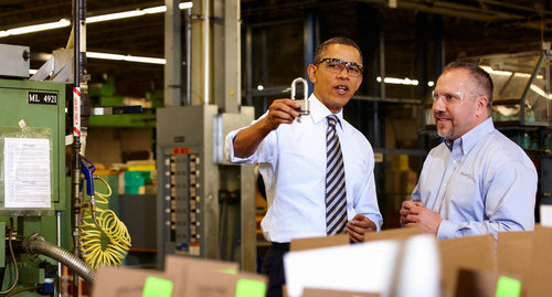 President Obama visits Master Lock