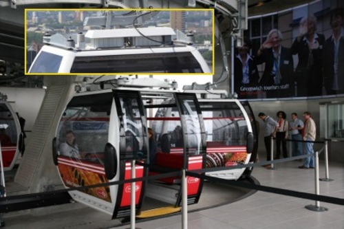 Cable car's rapid energy charging system