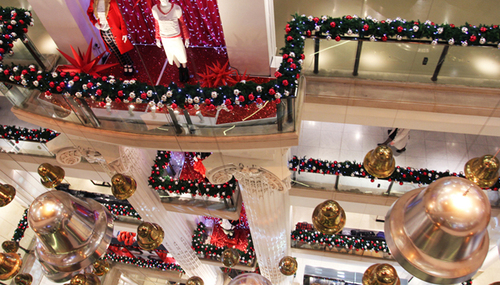 Selfridges' Christmas bells display