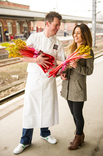RHUBARB BOUQUETS PUT COMMUTERS ON TRACK 