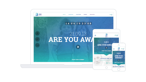 The new Peace One Day website