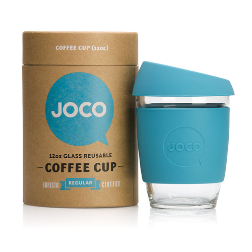 JOCO 12oz Glass Reusable Coffee Cup