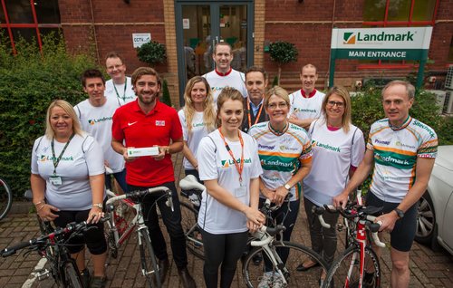 Jess Varnish with members of Landmark