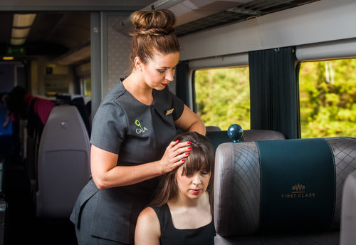 On-board head massage