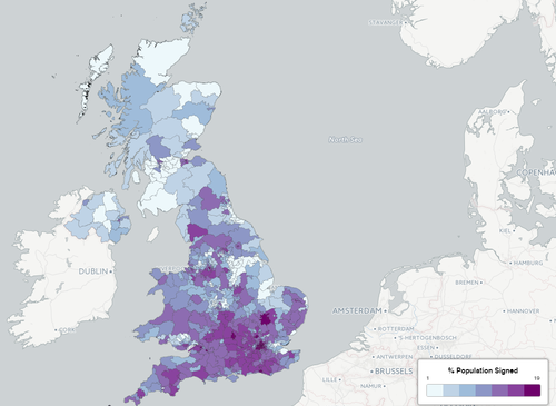 Map of UK Bregret