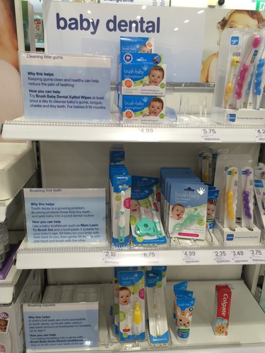 Brush-Baby in Boots Baby Dental Section