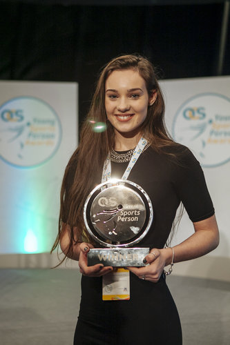 Leah Moorby with her award 