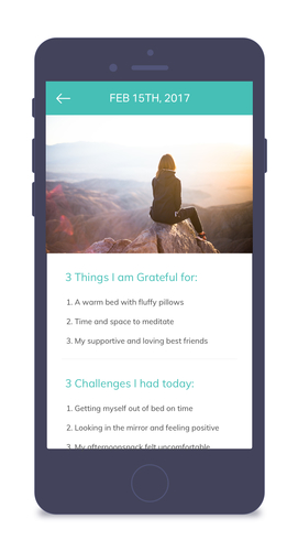 Recover &amp; Me App, Journal