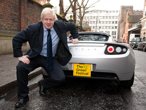 Boris with First Electric Sports Car