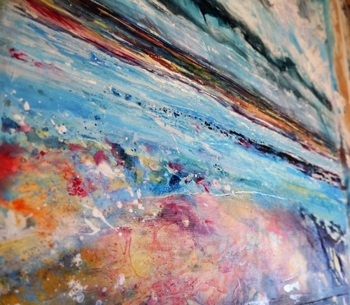 Detail of painting Blown Away 