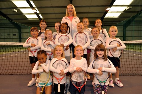 Elena Baltacha with Academy members