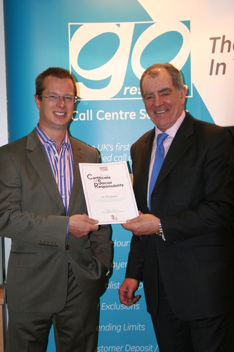 Mark Kirby receives GamCare certificate