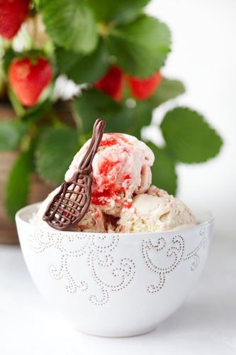 Strawberries and Cream Ice-cream